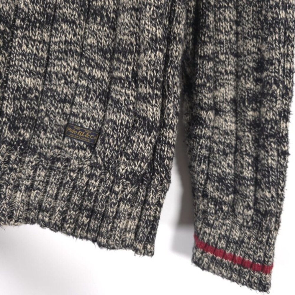 POLO RALPH‎ LAUREN HONG KONG MADE Cotton Knit Pullover Sweater Marled Size LT/GL - Picture 9 of 10